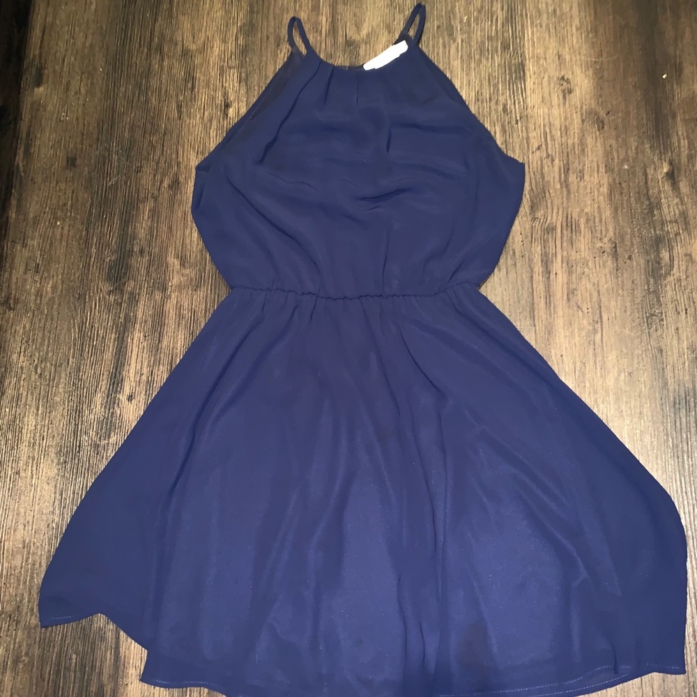 Lush by Nordstrom Navy Halter top dress sz XS